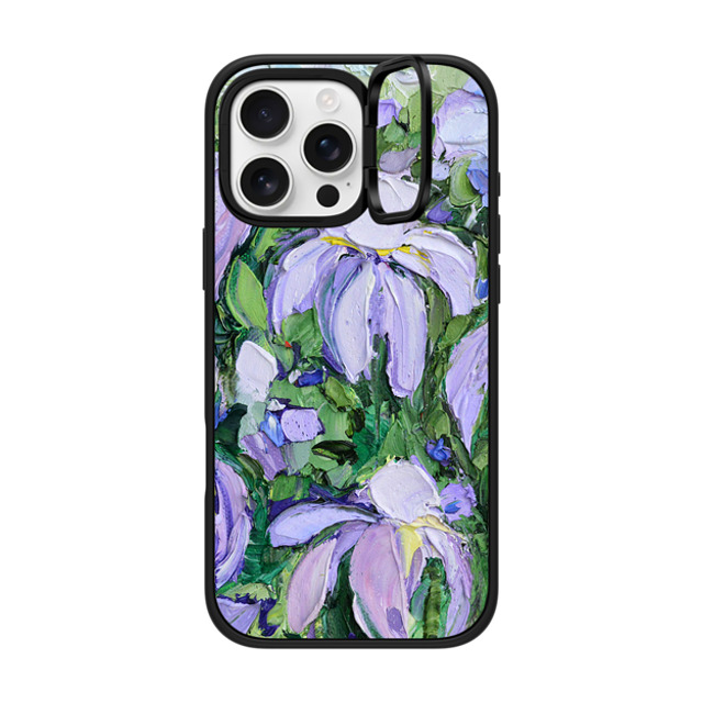 Ann Marie Coolick x CASETiFY iPhone 16 Pro Max ケース マットブラック インパクトリングスタンドケース MagSafe対応 Summer Lilacs