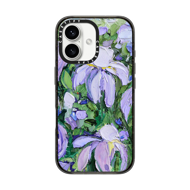 Ann Marie Coolick x CASETiFY iPhone 16 ケース ブラック インパクトケース MagSafe対応 Summer Lilacs