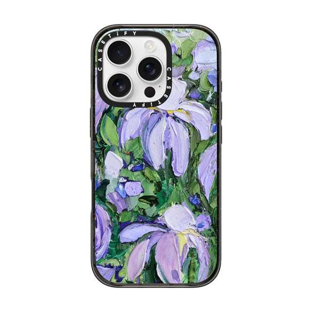 Ann Marie Coolick x CASETiFY iPhone 16 Pro ケース ブラック インパクトケース MagSafe対応 Summer Lilacs