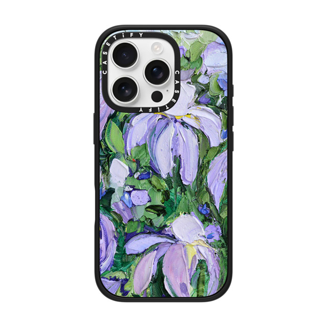 Ann Marie Coolick x CASETiFY iPhone 16 Pro ケース マットブラック インパクトケース MagSafe対応 Summer Lilacs