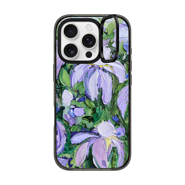 Ann Marie Coolick x CASETiFY iPhone 16 Pro ケース ブラック インパクトリングスタンドケース MagSafe対応 Summer Lilacs