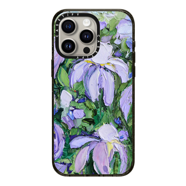 Ann Marie Coolick x CASETiFY iPhone 15 Pro Max ケース ブラック インパクトケース MagSafe対応 Summer Lilacs