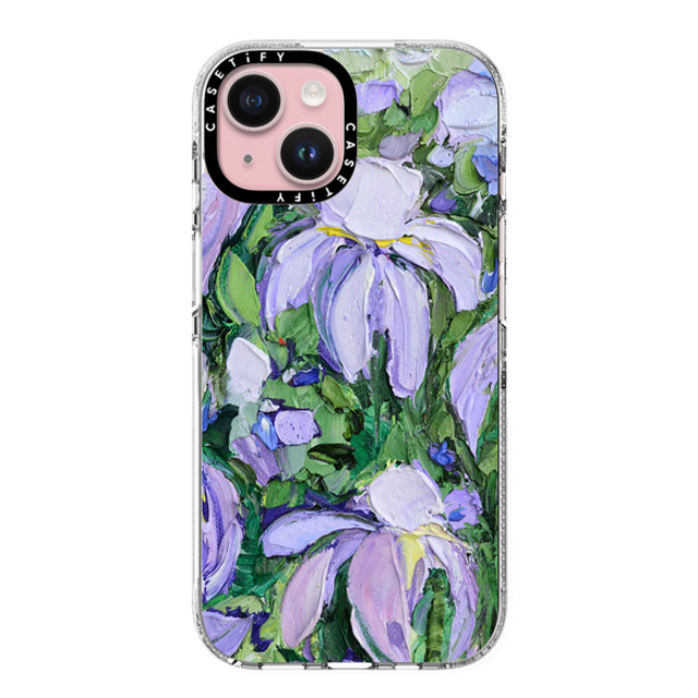 Ann Marie Coolick x CASETiFY iPhone 15 ケース クリア クリア ケース MagSafe対応 Summer Lilacs