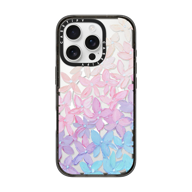 Ann Marie Coolick x CASETiFY iPhone 16 Pro ケース Floral,Fine Art ブラック インパクトケース MagSafe対応 Clear Hydrangea Blooms Father's Day Ann Marie Coolick x CASETiFY iPhone 16 Pro ケース Floral,Fine Art ブラック インパクトケース MagSafe対応 Clear Hydrangea Blooms Father's Day