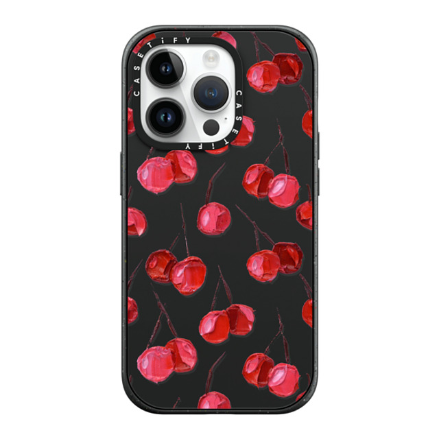 Ann Marie Coolick x CASETiFY iPhone 14 Pro ケース マットブラック インパクトケース MagSafe対応 Bing Cherry