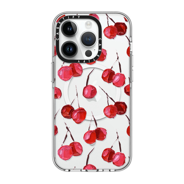 Ann Marie Coolick x CASETiFY iPhone 14 Pro ケース クリア クリア ケース MagSafe対応 Bing Cherry