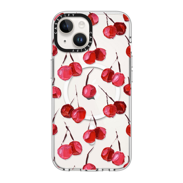 Ann Marie Coolick x CASETiFY iPhone 14 Case Clear Clear Case MagSafe Compatible Bing Cherry Ann Marie Coolick x CASETiFY iPhone 14 Case Clear Clear Case MagSafe Compatible Bing Cherry