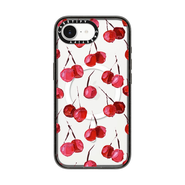 Ann Marie Coolick x CASETiFY iPhone 16e ケース Cherry ブラック インパクトケース MagSafe対応 Bing Cherry Back to School Ann Marie Coolick x CASETiFY iPhone 16e ケース Cherry ブラック インパクトケース MagSafe対応 Bing Cherry Back to School