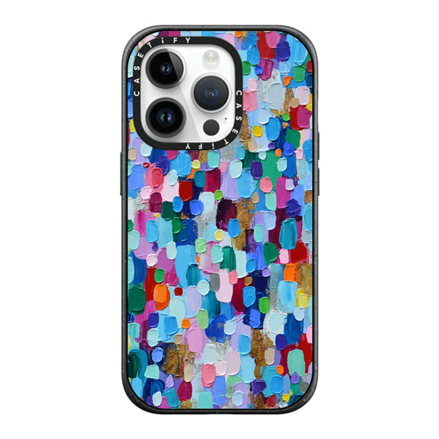 Ann Marie Coolick x CASETiFY iPhone 14 Pro ケース マットブラック インパクトケース MagSafe対応 Rainbow Sparkle Confetti