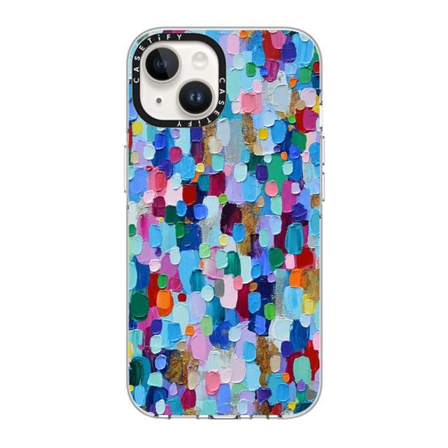 Ann Marie Coolick x CASETiFY iPhone 14 ケース クリア クリア ケース MagSafe対応 Rainbow Sparkle Confetti