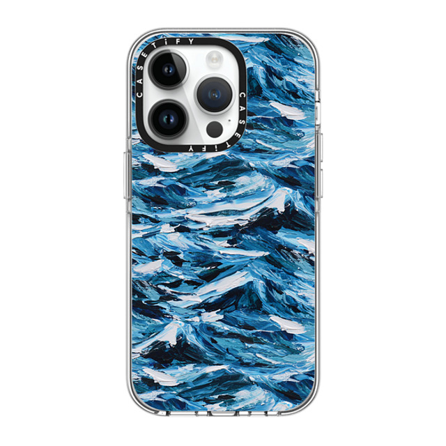 Ann Marie Coolick x CASETiFY iPhone 14 Pro Case Clear Clear Case MagSafe Compatible Deep Blue Seas Ann Marie Coolick x CASETiFY iPhone 14 Pro Case Clear Clear Case MagSafe Compatible Deep Blue Seas