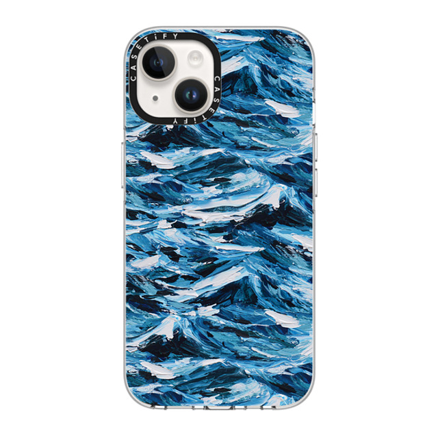 Ann Marie Coolick x CASETiFY iPhone 14 Case Clear Clear Case MagSafe Compatible Deep Blue Seas Ann Marie Coolick x CASETiFY iPhone 14 Case Clear Clear Case MagSafe Compatible Deep Blue Seas