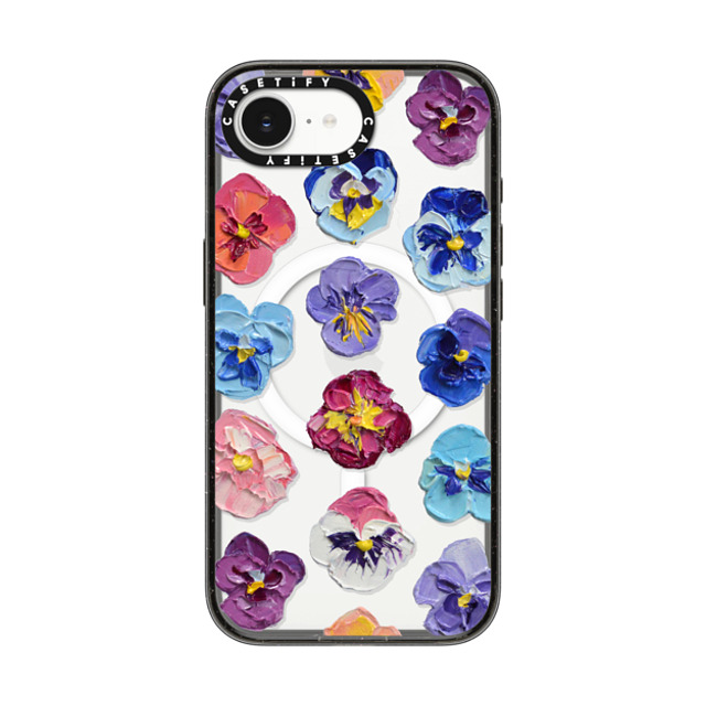 Ann Marie Coolick x CASETiFY iPhone 16e Case Black Impact Case MagSafe Compatible Summer Pansy Flowers Back to School Ann Marie Coolick x CASETiFY iPhone 16e Case Black Impact Case MagSafe Compatible Summer Pansy Flowers Back to School