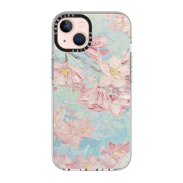 Ann Marie Coolick x CASETiFY iPhone 13 ケース クリア クリア ケース MagSafe対応 Yoshino Cherry Blossoms