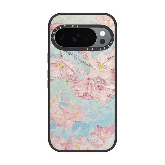 Ann Marie Coolick x CASETiFY Pixel 10 Pro ケース Floral,Fine Art マットブラック Impact Magnetic Case Yoshino Cherry Blossoms