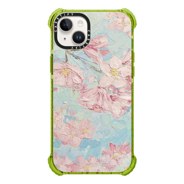 Ann Marie Coolick x CASETiFY iPhone 14 Plus ケース Kiwi ウルトラ インパクトケース MagSafe 対応 Yoshino Cherry Blossoms