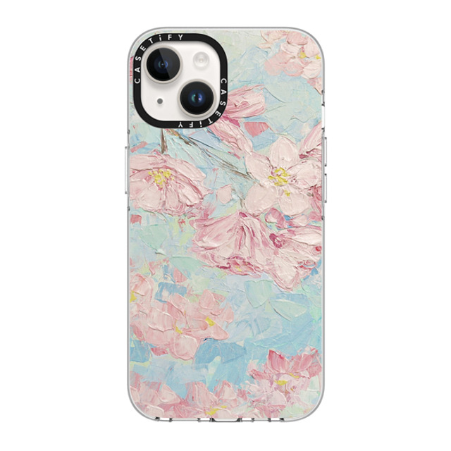 Ann Marie Coolick x CASETiFY iPhone 14 ケース クリア クリア ケース MagSafe対応 Yoshino Cherry Blossoms