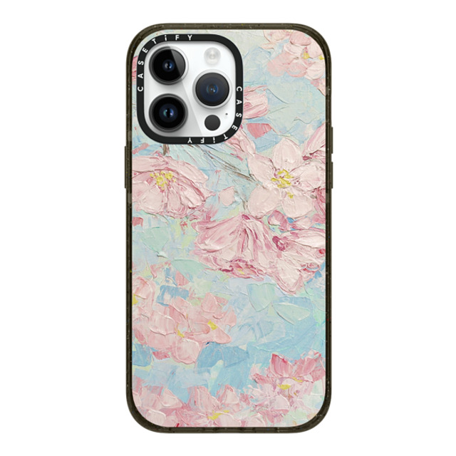 Ann Marie Coolick x CASETiFY iPhone 14 Pro Max ケース ブラック インパクトケース MagSafe対応 Yoshino Cherry Blossoms