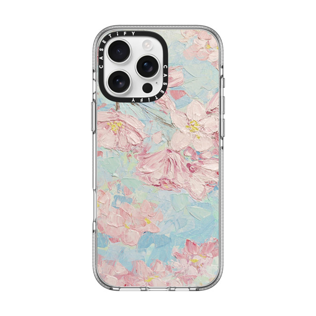 Ann Marie Coolick x CASETiFY iPhone 16 Pro Max ケース クリア クリア ケース MagSafe対応 Yoshino Cherry Blossoms