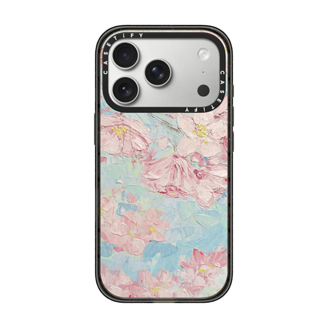 Ann Marie Coolick x CASETiFY iPhone 17 Pro ケース Floral,Fine Art ブラック インパクトケース MagSafe対応 Yoshino Cherry Blossoms