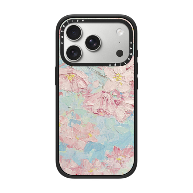 Ann Marie Coolick x CASETiFY iPhone 17 Pro ケース Floral,Fine Art マットブラック インパクトケース MagSafe対応 Yoshino Cherry Blossoms