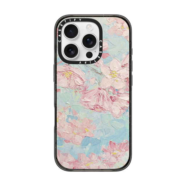 Ann Marie Coolick x CASETiFY iPhone 16 Pro ケース ブラック インパクトケース Yoshino Cherry Blossoms