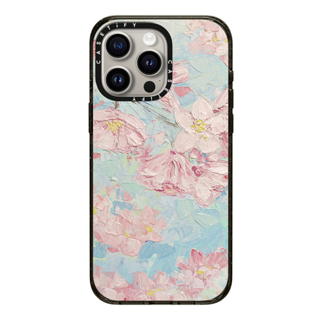 Ann Marie Coolick x CASETiFY iPhone 15 Pro Max ケース ブラック インパクトケース Yoshino Cherry Blossoms