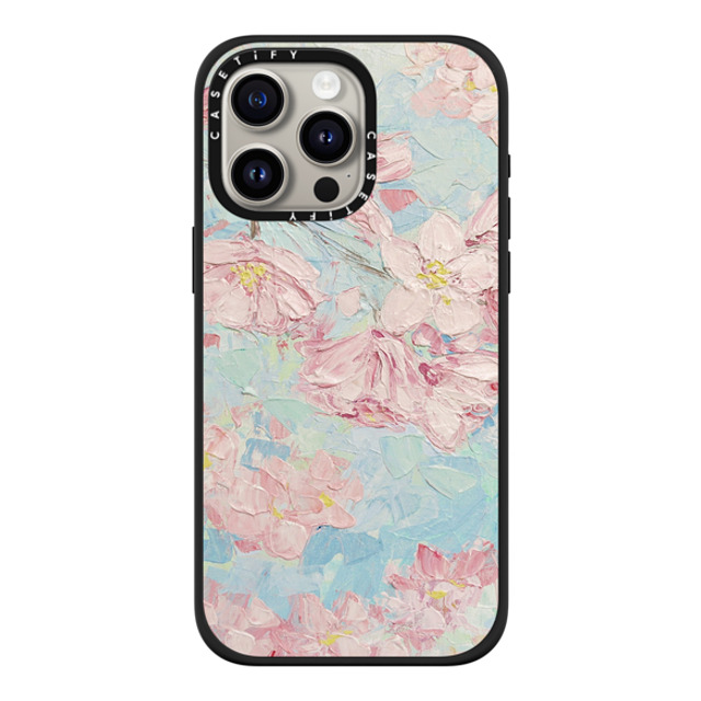 Ann Marie Coolick x CASETiFY iPhone 15 Pro Max ケース マットブラック インパクトケース MagSafe対応 Yoshino Cherry Blossoms