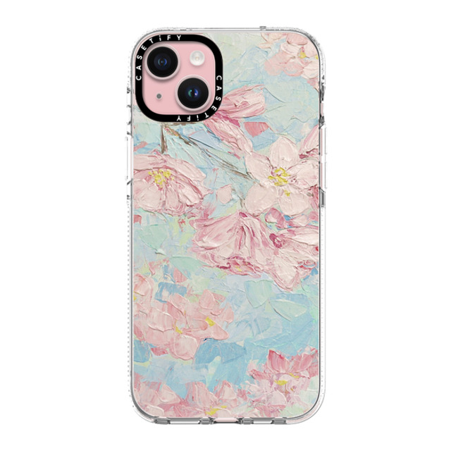 Ann Marie Coolick x CASETiFY iPhone 15 Plus ケース クリア クリア ケース MagSafe対応 Yoshino Cherry Blossoms