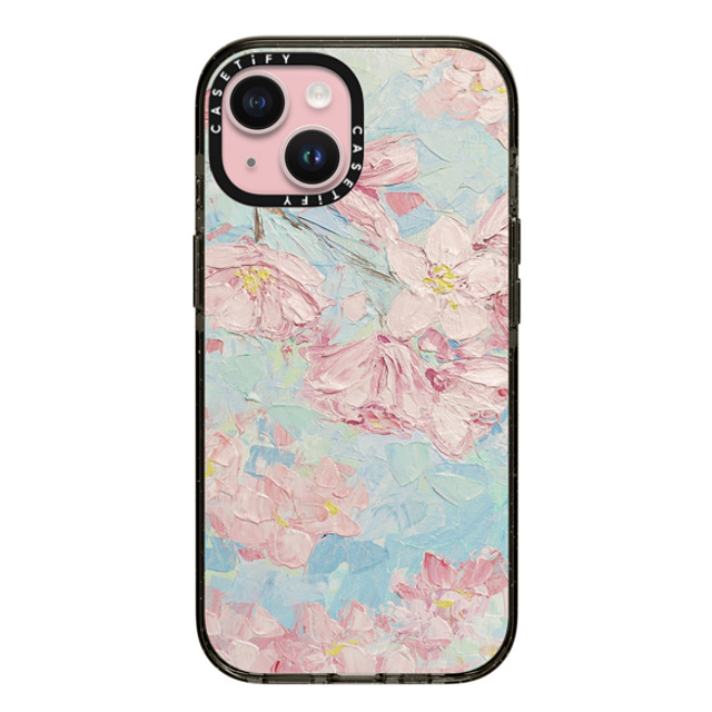 Ann Marie Coolick x CASETiFY iPhone 15 ケース ブラック インパクトケース Yoshino Cherry Blossoms