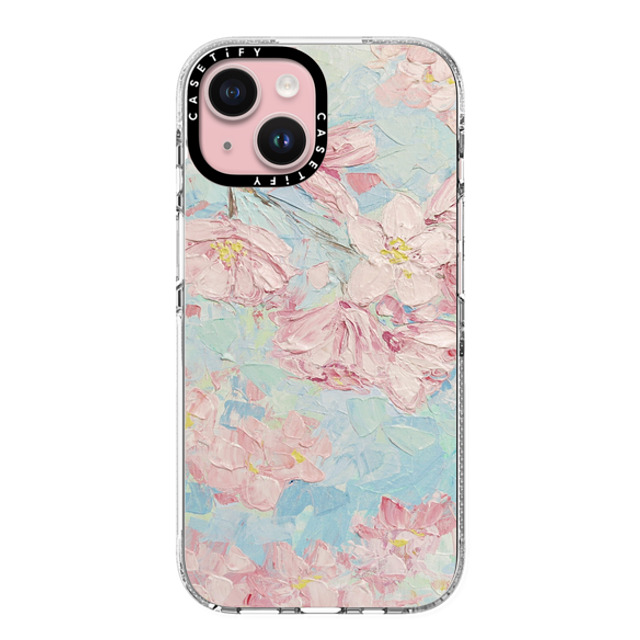 Ann Marie Coolick x CASETiFY iPhone 15 ケース クリア クリア ケース MagSafe対応 Yoshino Cherry Blossoms