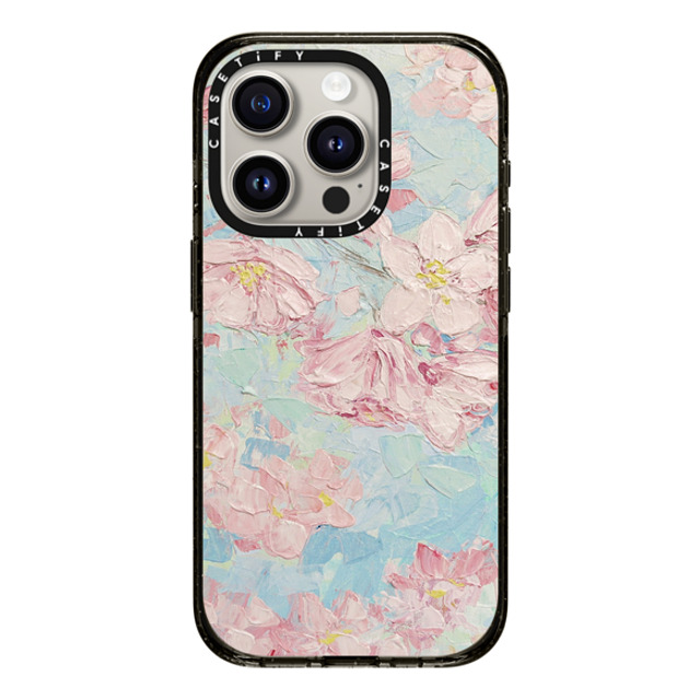 Ann Marie Coolick x CASETiFY iPhone 15 Pro ケース ブラック インパクトケース Yoshino Cherry Blossoms