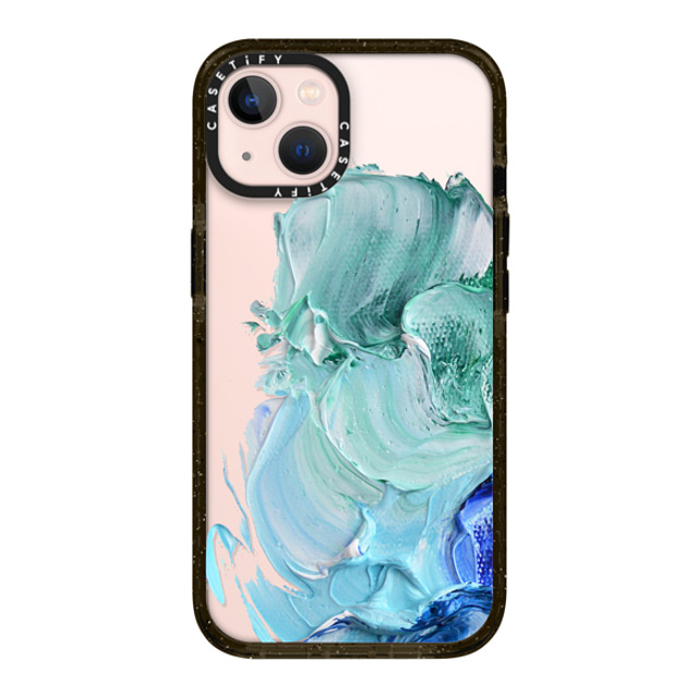 Ann Marie Coolick x CASETiFY iPhone 13 ケース ブラック インパクトケース Blue Splash