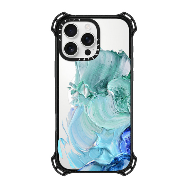 Ann Marie Coolick x CASETiFY iPhone 16 Pro Max ケース ブラック バウンスケース Blue Splash