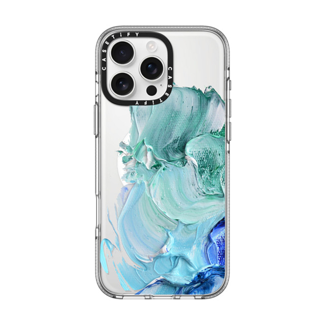 Ann Marie Coolick x CASETiFY iPhone 16 Pro Max ケース クリア クリア ケース MagSafe対応 Blue Splash