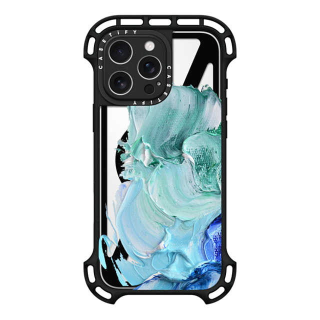 Ann Marie Coolick x CASETiFY iPhone 16 Pro Max ケース ブラック ウルトラ バウンスケース MagSafe対応 Blue Splash