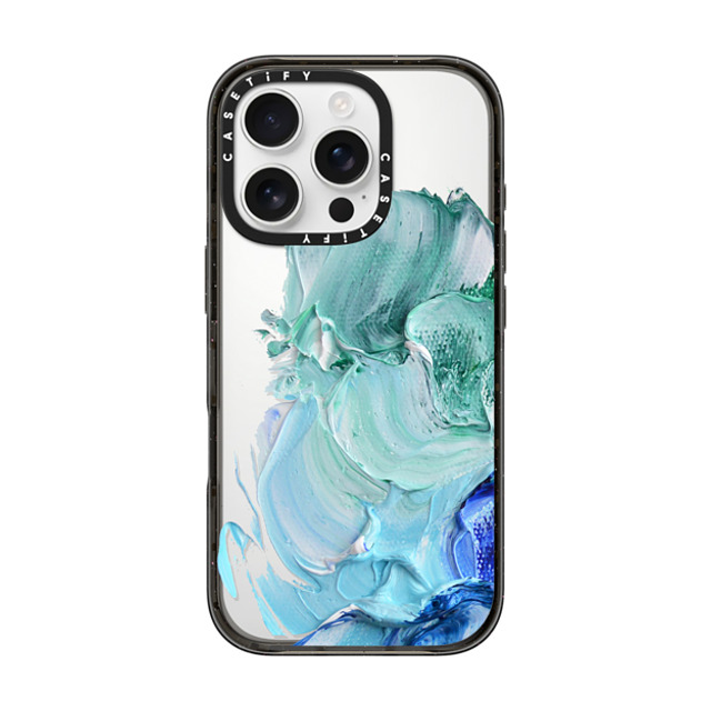 Ann Marie Coolick x CASETiFY iPhone 16 Pro ケース ブラック インパクトケース Blue Splash