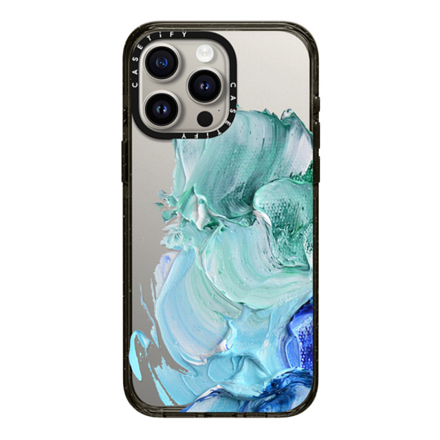 Ann Marie Coolick x CASETiFY iPhone 15 Pro Max ケース ブラック インパクトケース Blue Splash