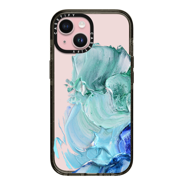 Ann Marie Coolick x CASETiFY iPhone 15 ケース ブラック インパクトケース Blue Splash