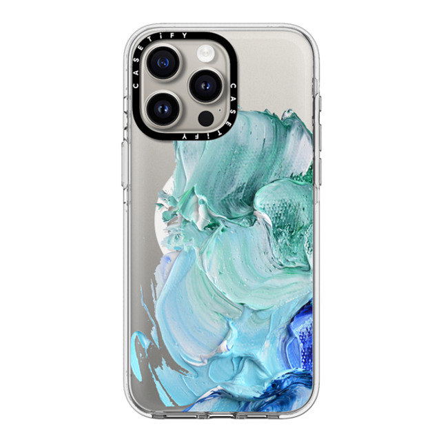 Ann Marie Coolick x CASETiFY iPhone 15 Pro Max ケース クリア クリア ケース MagSafe対応 Blue Splash