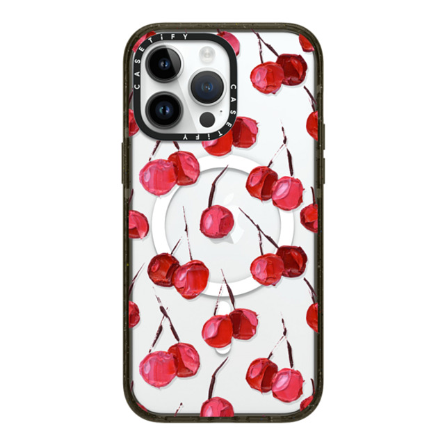 Ann Marie Coolick x CASETiFY iPhone 14 Pro Max ケース ブラック インパクトケース MagSafe対応 Bing Cherry