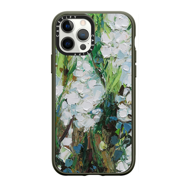 Ann Marie Coolick x CASETiFY iPhone 12 Pro Max ケース オリーブ インパクトケース Wild Squill Flowers