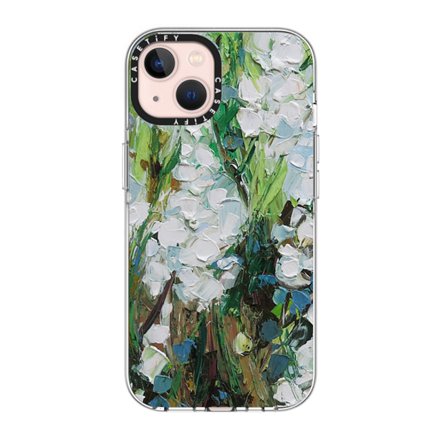 Ann Marie Coolick x CASETiFY iPhone 13 ケース クリア クリア ケース MagSafe対応 Wild Squill Flowers