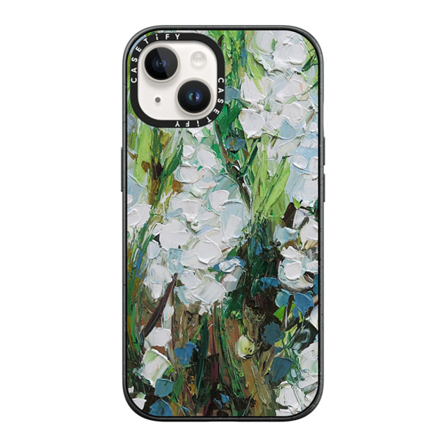 Ann Marie Coolick x CASETiFY iPhone 14 Case Matte Black Impact Case MagSafe Compatible Wild Squill Flowers Ann Marie Coolick x CASETiFY iPhone 14 Case Matte Black Impact Case MagSafe Compatible Wild Squill Flowers