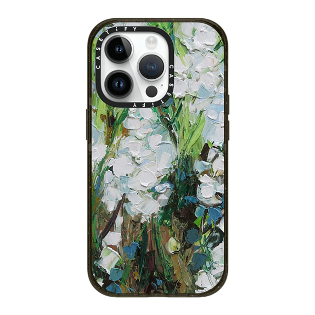 Ann Marie Coolick x CASETiFY iPhone 14 Pro ケース ブラック インパクトケース MagSafe対応 Wild Squill Flowers