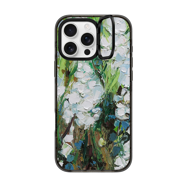 Ann Marie Coolick x CASETiFY iPhone 16 Pro Max ケース ブラック インパクトリングスタンドケース MagSafe対応 Wild Squill Flowers