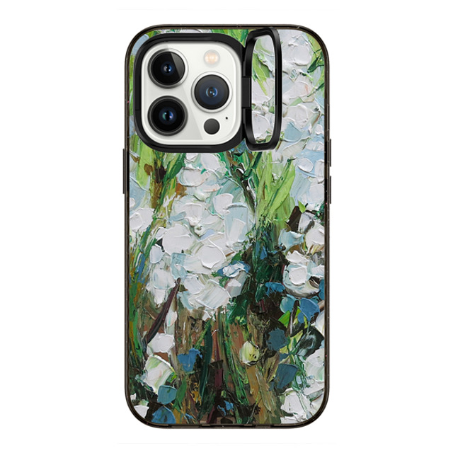 Ann Marie Coolick x CASETiFY iPhone 13 Pro Case Black インパクトリングスタンドケース MagSafe対応 Wild Squill Flowers Ann Marie Coolick x CASETiFY iPhone 13 Pro Case Black インパクトリングスタンドケース MagSafe対応 Wild Squill Flowers