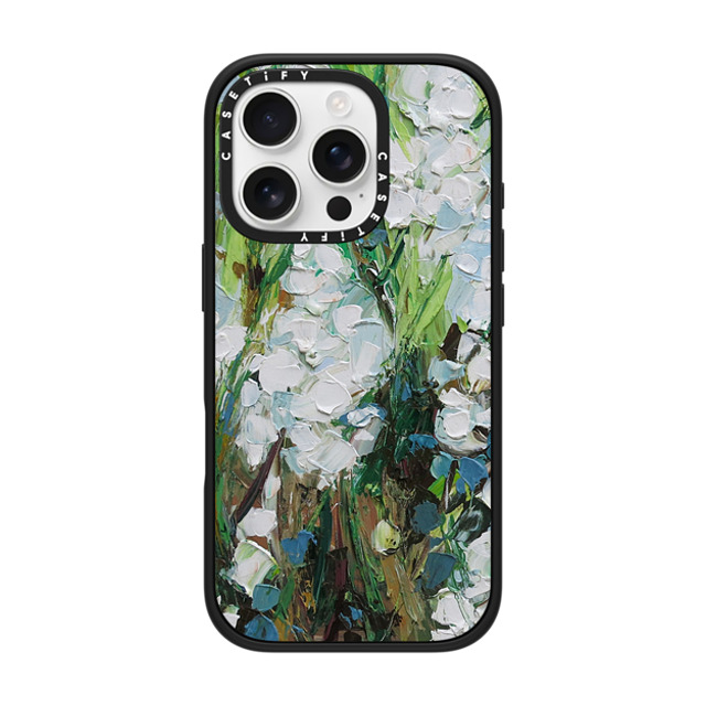 Ann Marie Coolick x CASETiFY iPhone 16 Pro ケース マットブラック インパクトケース MagSafe対応 Wild Squill Flowers