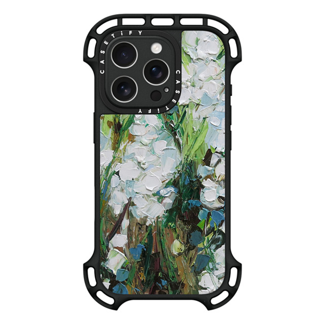 Ann Marie Coolick x CASETiFY iPhone 16 Pro Case Black ウルトラ バウンスケース MagSafe対応 Wild Squill Flowers Ann Marie Coolick x CASETiFY iPhone 16 Pro Case Black ウルトラ バウンスケース MagSafe対応 Wild Squill Flowers