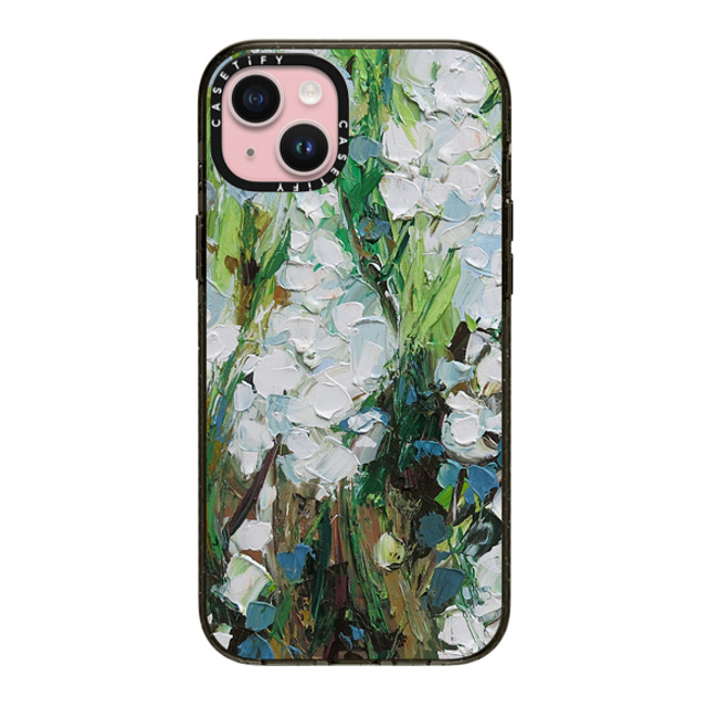 Ann Marie Coolick x CASETiFY iPhone 15 Plus Case Black Impact Case MagSafe Compatible Wild Squill Flowers Ann Marie Coolick x CASETiFY iPhone 15 Plus Case Black Impact Case MagSafe Compatible Wild Squill Flowers